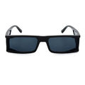Mandotos chic retro rectangle sunglasses with black frames and tinted lenses, stylish accessory for a trendy look.