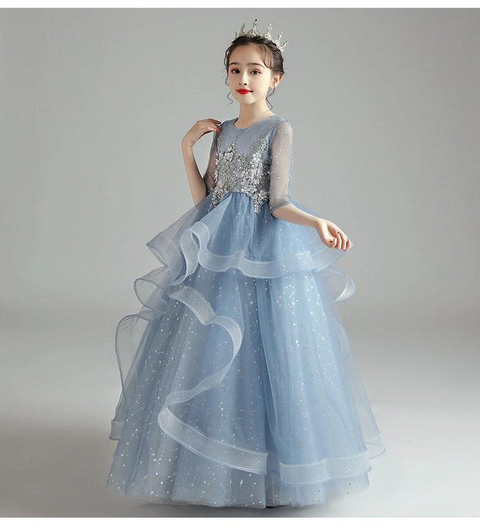 Children's princess dress by Ancient Energy featuring a charming evening style for girls, perfect for special occasions.