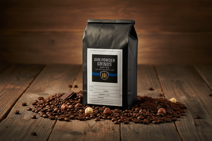 Gun Powder Grinds Chocolate Hazelnut with hazelnuts and rich chocolate