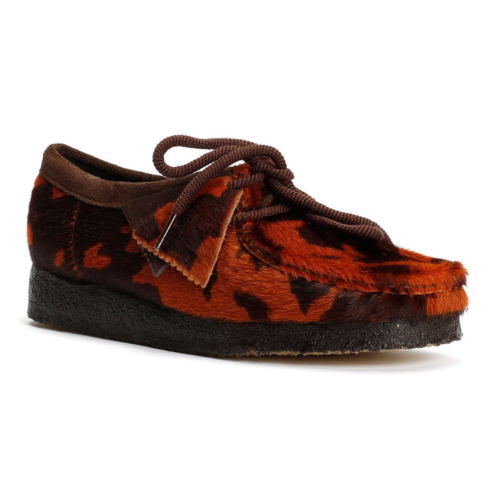 Clarks Originals Wallabee Women's Brown Cow Print Shoes