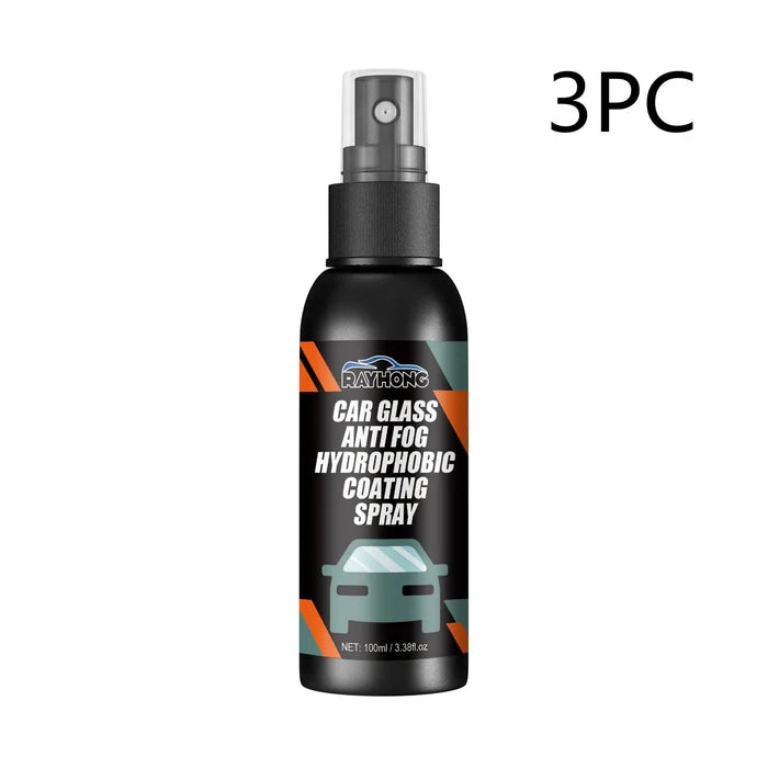 Mandotos ClearView auto glass repellent bottle showing the product label and transparent liquid inside.