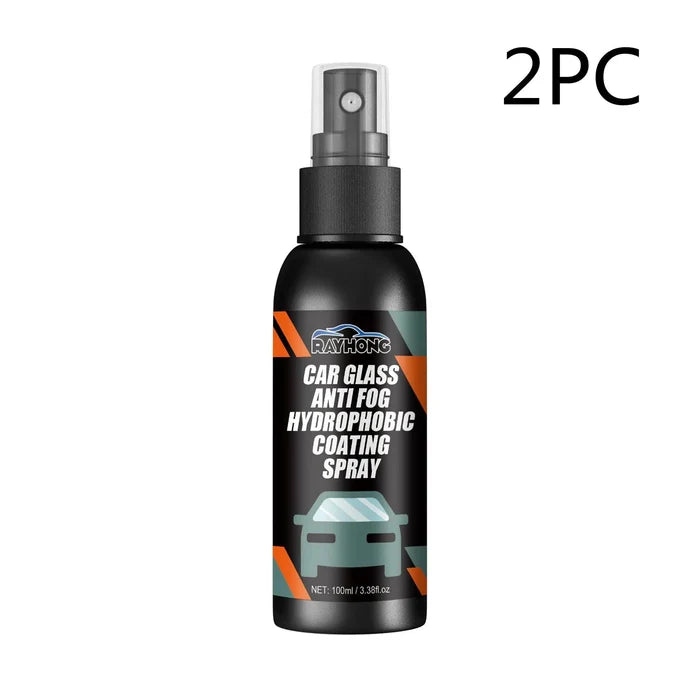 Mandotos ClearView auto glass repellent bottle showing the product label and spray nozzle for windshield protection.