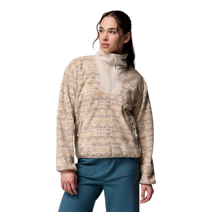 Columbia Sequoia Grove Printed Half Zip Polyester Women's Brown Pullover