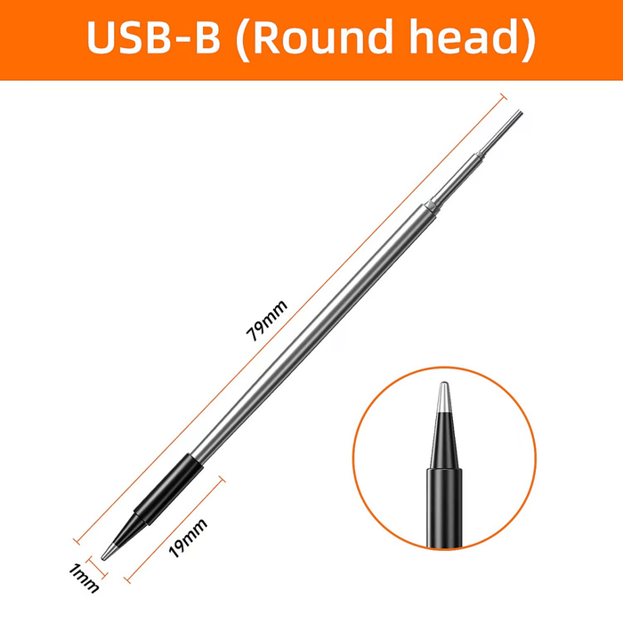 Mandotos International compact digital soldering iron with digital temperature display and ergonomic handle.