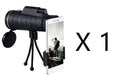 Ancient Energy compatible monocular telescope with zoom, compass, phone clip, and tripod for enhanced outdoor viewing.