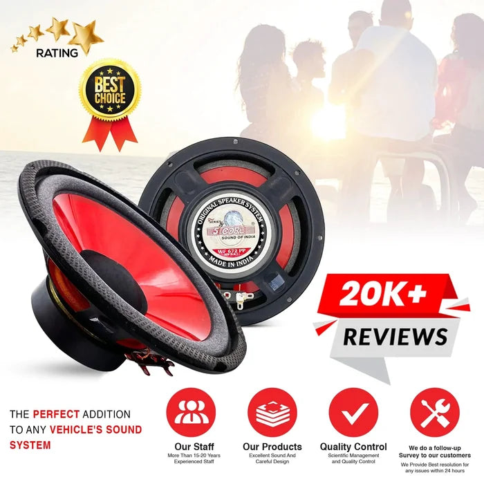Mandotos CoreBass 6-inch 300W car subwoofer with rugged design and deep bass output, ideal for enhancing vehicle audio systems.