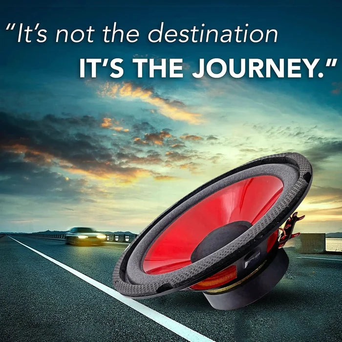 Mandotos CoreBass 6-inch 300W car subwoofer with sturdy enclosure and powerful bass output.