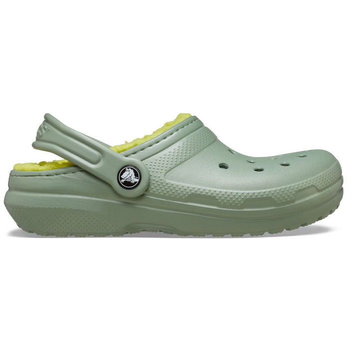 Crocs Classic Lined Thermoplastic Kids Moss Clogs