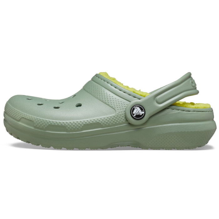 Crocs Classic Lined Thermoplastic Kids Moss Clogs