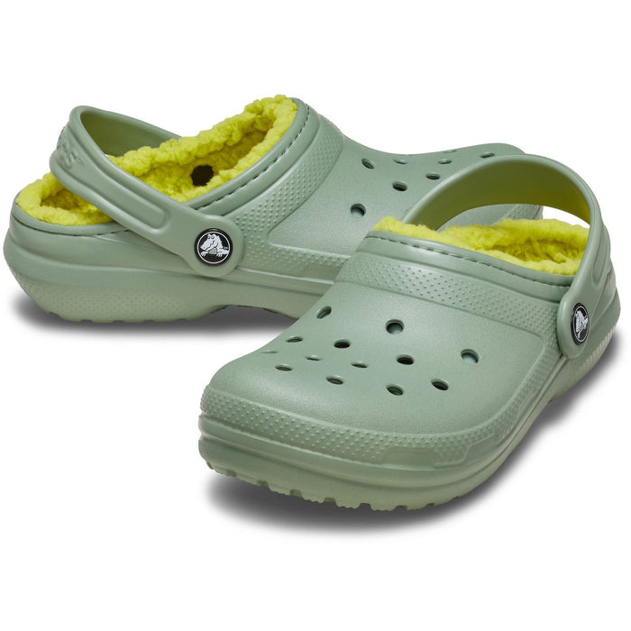 Crocs Classic Lined Thermoplastic Kids Moss Clogs