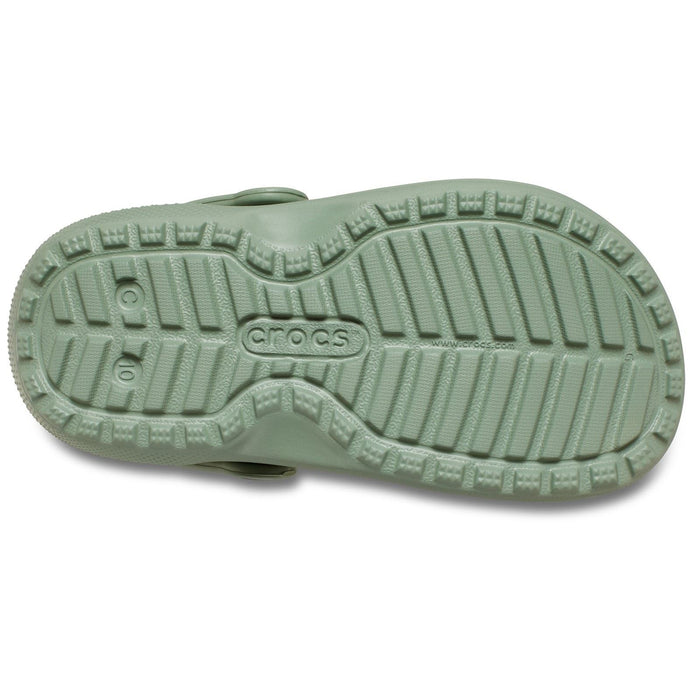 Crocs Classic Lined Thermoplastic Kids Moss Clogs