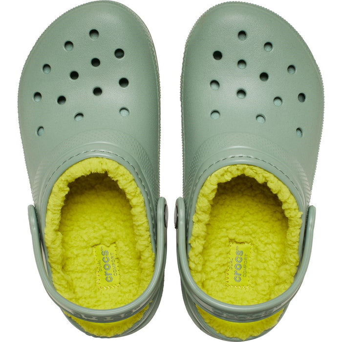 Crocs Classic Lined Thermoplastic Kids Moss Clogs