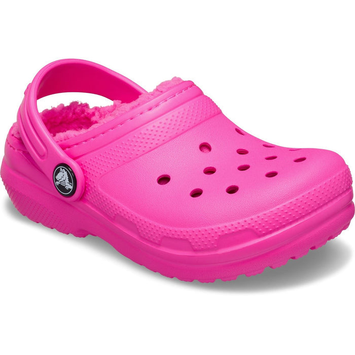 Crocs Classic Lined Thermoplastic Kids Pink Crush Clogs