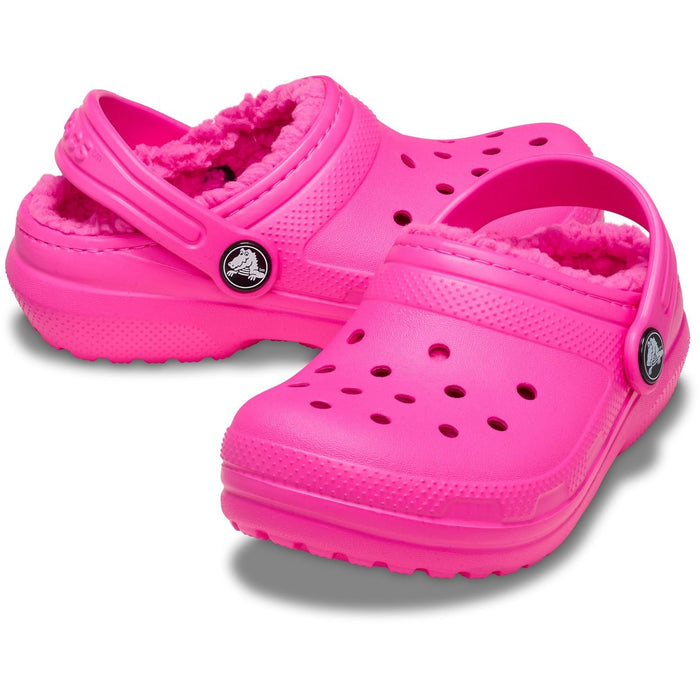Crocs Classic Lined Thermoplastic Kids Pink Crush Clogs