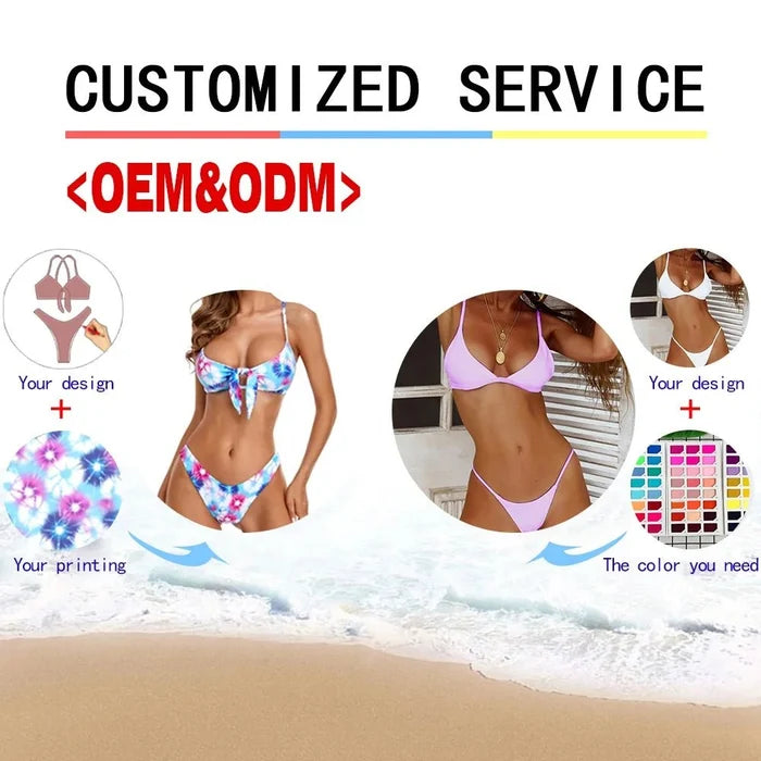 Plus size custom swim dress with dot print, backless design, two-piece high waist bikini by MANDOTOS INTERNATIONAL, perfect for women.