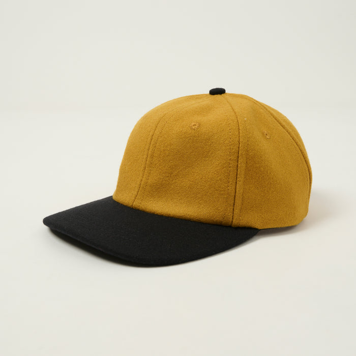 Dehen 1920 Melton Wool Baseball Cap - Old Gold/Black