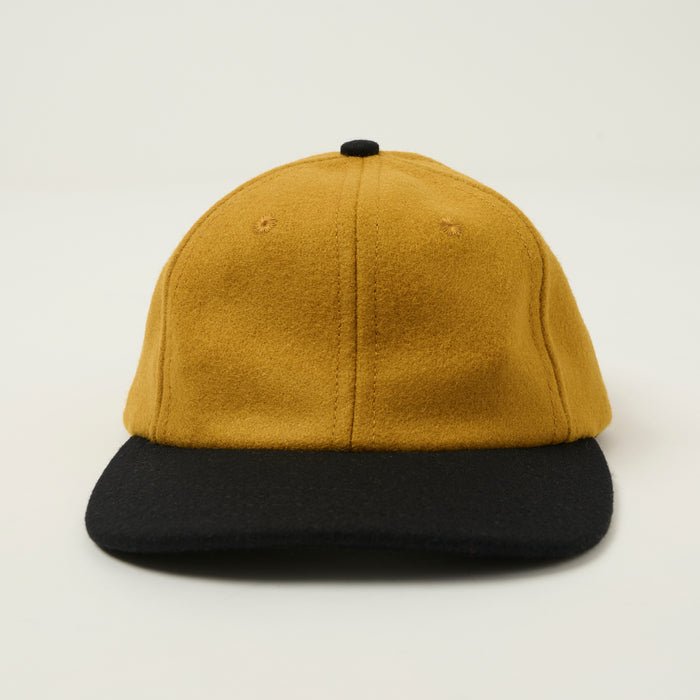 Dehen 1920 Melton Wool Baseball Cap - Old Gold/Black