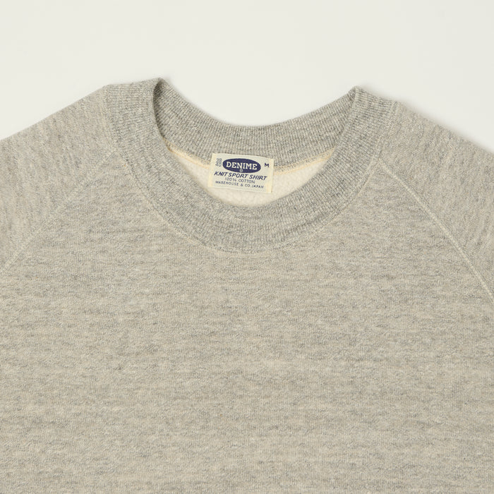Denime Lot. 261 4-Needle Raglan Sweatshirt - Light Heather Grey