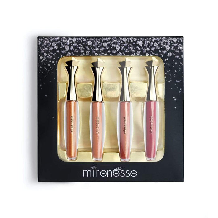 MIRENESSE PACK LIP Diamond  Velvet Lip Plumpers Collection 4 Full Size Gift Lip Kit
