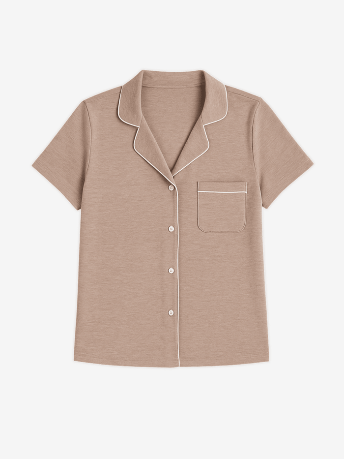 Lusome Sleep USA Donna short sleeve shirt in soft, breathable fabric with a relaxed fit and stylish design.
