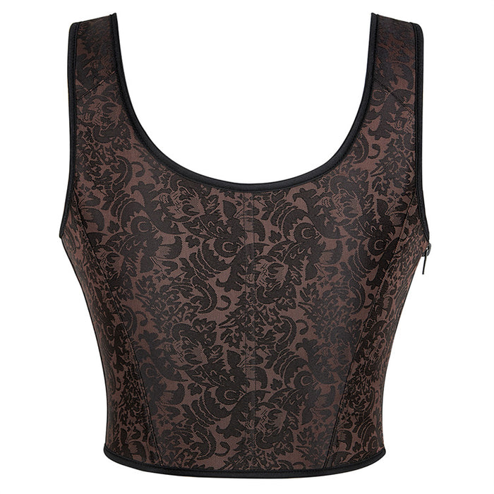 Double-shoulder Strap Court Corset Jacquard Vintage Corset