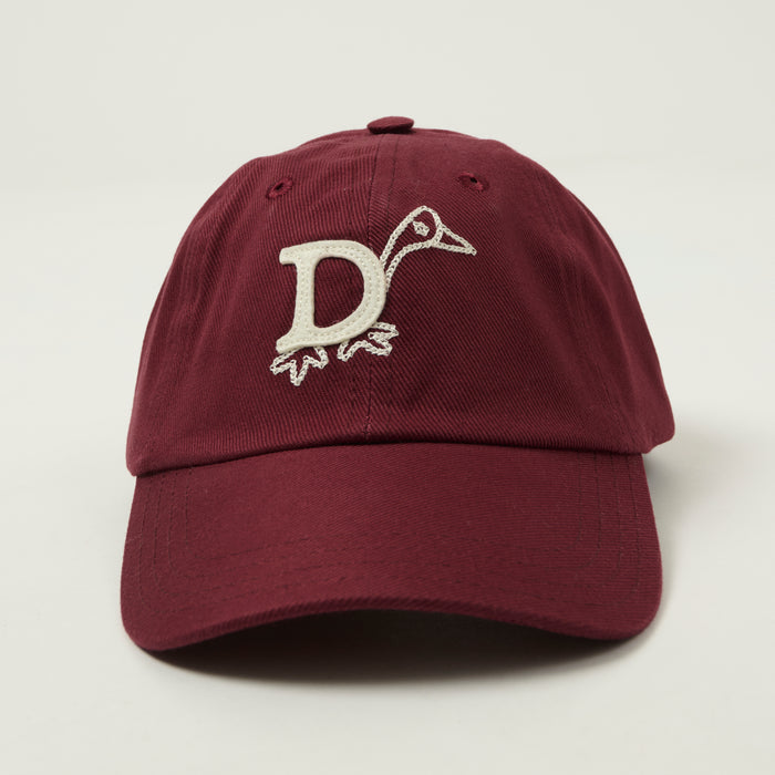 Drake's 'D Duck' Twill Baseball Cap - Burgundy
