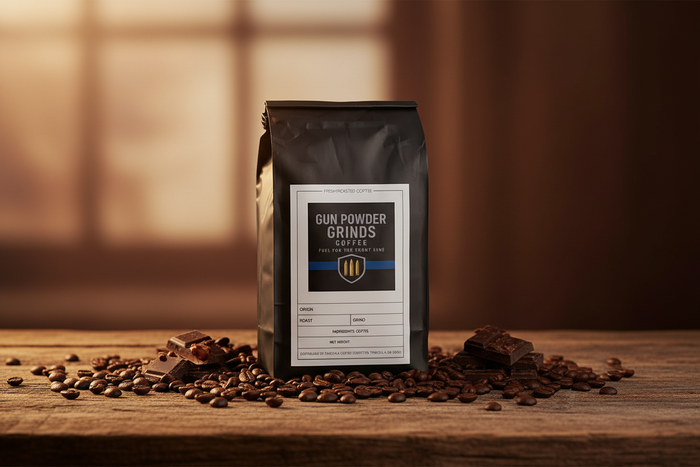Gun Powder Grinds Dubai Chocolate with dark chocolate pieces