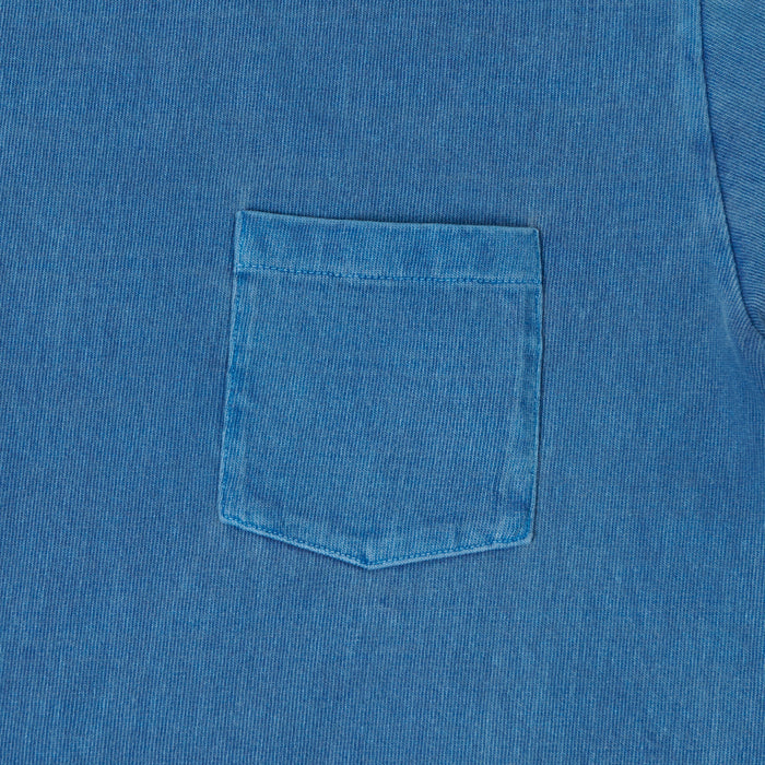 Dubbleworks Heavy Fabric Pigment Dye Pocket Tee - Light Indigo