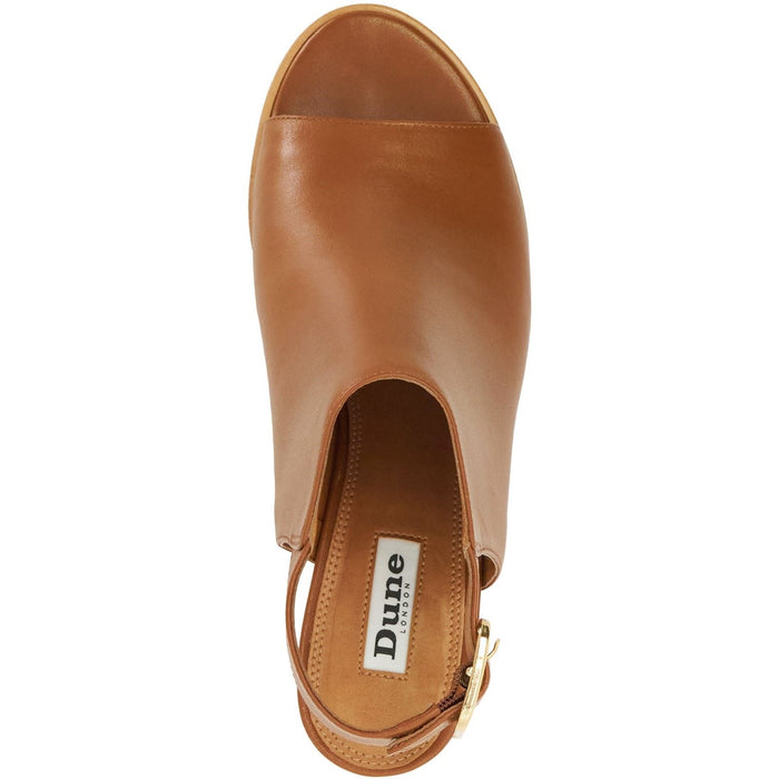 Dune Joupin Leather Women's Tan Heels