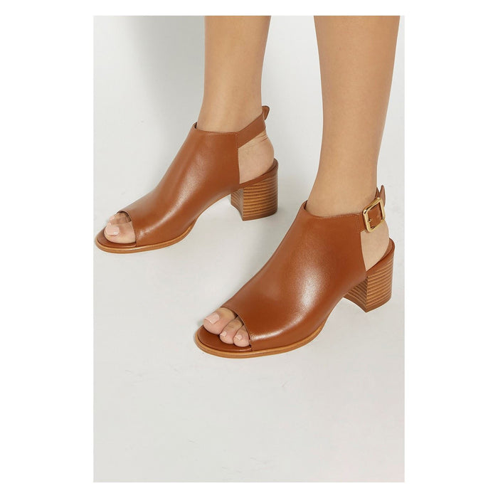 Dune Joupin Leather Women's Tan Heels