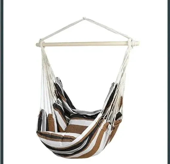 Mandotos easy-install indoor outdoor swing chair with sturdy frame and comfortable seat, perfect for relaxing spaces.
