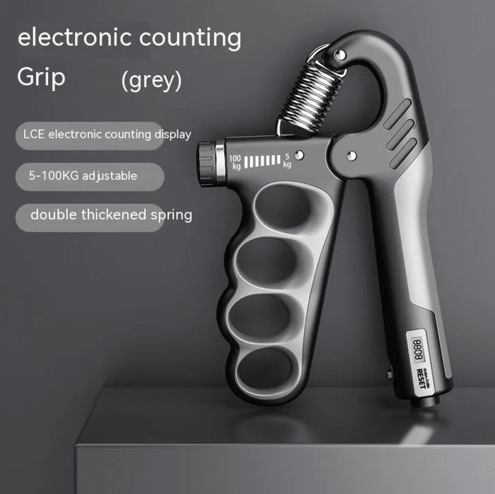 Mandotos International electronic grip enhancer device for improved grip and hand strength, shown in the product image.