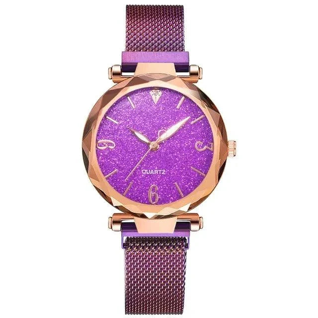 Elegant rose gold Mandotos timepiece with a sleek round dial and matching bracelet, showcasing sophisticated watch design.