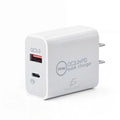 Mandotos International ELEGATE 20W USB-C Turbo Charger QC3.0 for smartphones and laptops, shown with charging port and compact design.