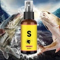 Mandotos Elite Angler's Liquid Bait in a clear bottle with a black cap, designed for fishing to attract fish effectively.
