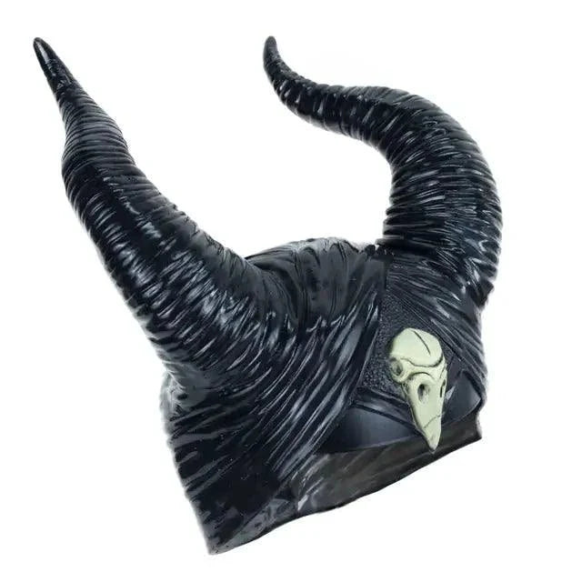 Mandotos Enchantress Horns Headpiece featuring elegant, curved horn design perfect for costume or fantasy cosplay.