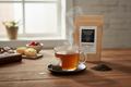 Gun Powder Grinds English Breakfast with steaming cup