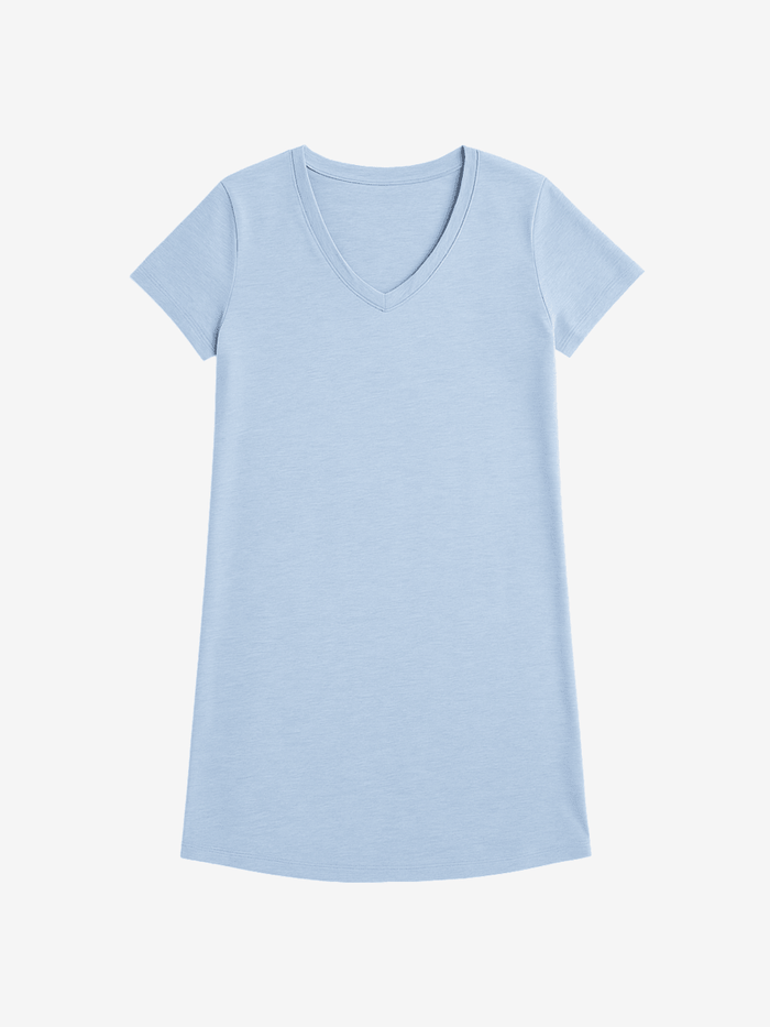 Lusome Sleep USA Eva sleepshirt shown in soft fabric with long sleeves and relaxed fit, perfect for comfortable nightwear.