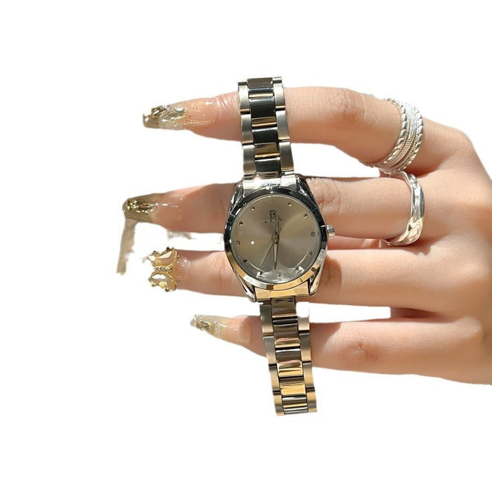 Elegant ladies steel-band wristwatch by Ancient Energy with a sleek design and polished silver-tone finish.