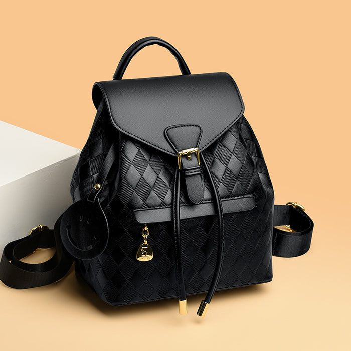 Ancient Energy women's casual leather backpack with shoulder straps, suitable for school, travel, and everyday use.