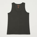 FilMelange 'Ryan' Organic Cotton Rib Vest - Charcoal/Khaki