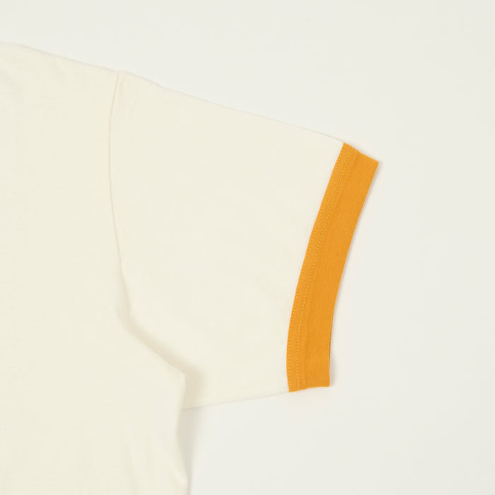 FilMelange 'Volker II' Ringer T-Shirt  - White/Peach