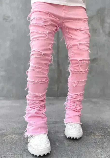 Mandotos FlexiStyle denim jeans with a slim fit and classic five-pocket design, shown on a model.