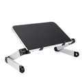 Ancient Energy foldable ergonomic laptop stand and tablet holder on a desk, adjustable and portable for comfortable workspace setup.