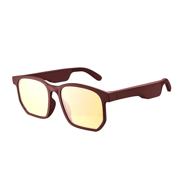 Mandotos International Bluetooth wireless polarized UV400 sunglasses in white, unisex driving sports design with custom style