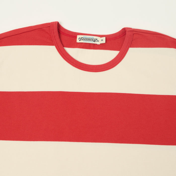 Freenote Cloth 'Mooch' Striped T-Shirt - White/Red