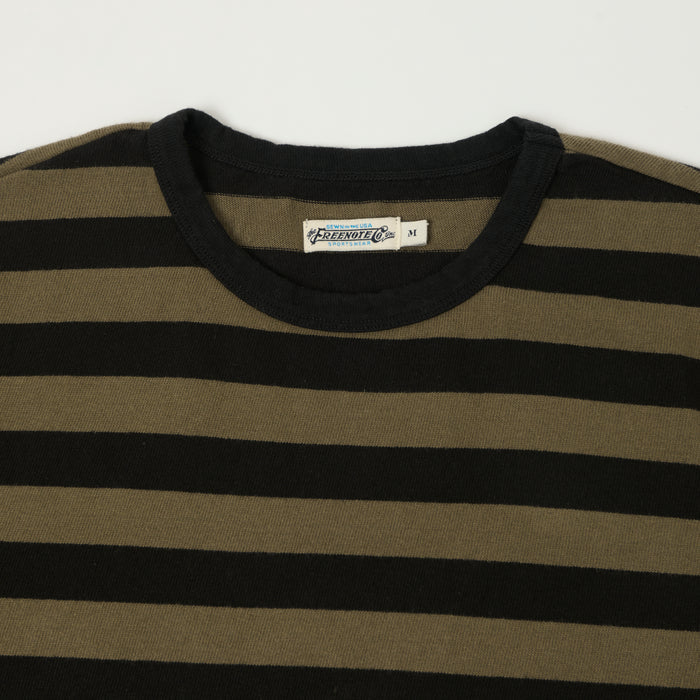 Freenote Cloth 'Shifter' Striped T-Shirt - Cedar/Black