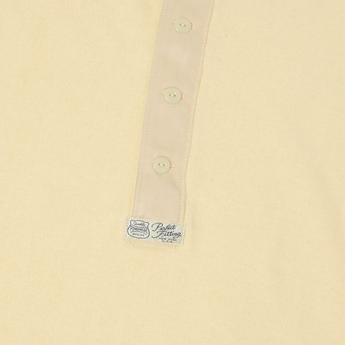 Freewheelers & Co Power Wear Long Sleeve Henley - Straw Cream