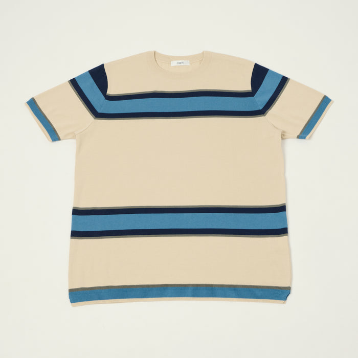 Fujito Border Knit T-Shirt - White