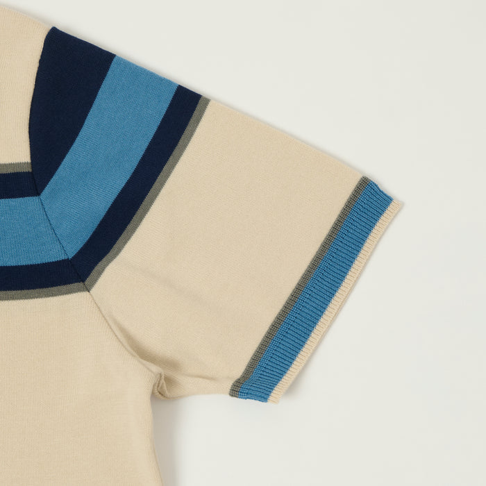 Fujito Border Knit T-Shirt - White